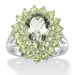 Sterling Silver Green Amethyst and Peridot Ring