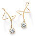 18k Gold/Silver Diamond Ultra Spiral Earrings