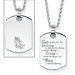 Stainless Steel "Serenity Prayer" Dog Tag Pendant