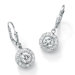 Sterling Silver Diamond Ultra Cubic Zirconia Drop Pierced Earrings
