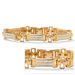 Gold Plated Men's Channel Set Cubic Zirconia Bracelet