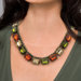 Goldtone Olive/Champagne/Amber Necklace