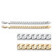Gold Plated Men's Curb-Link Bracelet Set