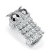 Silvertone Crystal Owl Stretch Ring