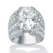 Cubic Zirconia Silver Sparkler Ring