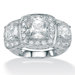 DiamonUltra and Trade, Cubic Zirconia Plat / Sterling Silver Ring