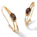 Smoky Quartz Oblong Hoop Earringss