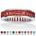 Birthstone Sterling Silver Band