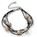 Pearl Multi-Strand Leather Bracelet