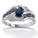 Sapphire and Diamond Accent Ring