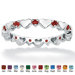Birthstone Heart Eternity Band