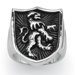 Coat of Arms Lion Shield Ring