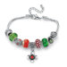 Crystal Bali-Style Charm Bracelet