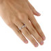 Silver Emerald Birthstone Eternity Band