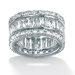 Brass Round Cubic Zirconia Eternity Band Ring