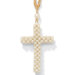 Simulated Pearl Cross Pendant