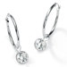 Round Cubic Zirconia Hoop Earrings