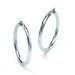StainleSterling Silver Steel Hoop Pierced Earrings