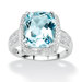 Blue Topaz and Diamond Accent Ring