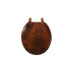 Marbleized Molded Wood Toilet Seat in Medium Wood
