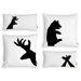 Shadow Puppets Graphic Pillows (Set of 4)