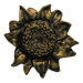 Fruits of Nature Sunflower Pull in Distressed Rubbed Bronze
