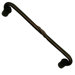 Mai Oui Utility 12" ctc Pull in Distressed Black with Terra Cotta