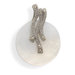 Sterling Silver Round White Shell and Marcasite Slide Shell Is 23mmIn Diameter Charm
