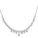 Sterling Silver 16 Inch+2 Inch Extention Necklace With CZ Figure 8 Design and 7 Cz Drops