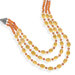 Sterling Silver 18 InchMultistrand Carnelian And Citrine Necklace