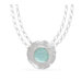 St. Silver 18 InchDouble Strand Round Textured Silver Ancient Roman Glass Toggle Necklace - 18 Inch