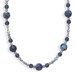 Sterling Silver 16 Inch+2 InchBlue Fire Agate and Cultured Freshwater Pearl Necklace - 16 Inch