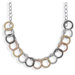 17 InchRhodium Plated Necklace With Multi Ring Dangle Design