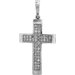 Sterling Silver 0.15 Dwt Diamond Cross Pendant