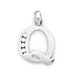 14k Gold CZ Small Initial Q Pendant