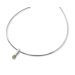 Sterling Silver Lemon Quartz and Diamond Slide Necklace