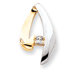 14k Two-tone Princess Cut Moissanite Slide