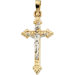 14k Two-Tone Crucifix Pendant42.5x26.5mm