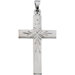 14k White Gold Cross Pendant24x15mm