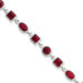 Sterling Silver Ruby Bracelet - Lobster Claw