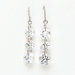 14k White Gold 6mm and 7mm CZ Dangle Earrings