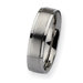 Stainless Steel Ridged Edge Sat/Polish Band