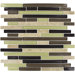 12" x 12" Crystallized Glass Interlocking Mosaic in Aspen