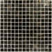 3/4" x 3/4" Iridescent Glass Mosaic in Black Iridescent