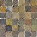 2" x 2" Tumbled Slate Mosaic in Multi Classic