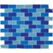 1" x 2" Crystallized Glass Mosaic in Blue Blend