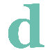 Letter - Lower Case 'd' Stretched Wall Art