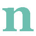 Letter - Lower Case 'm'  Stretched Wall Art