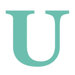 Letter - Upper Case 'U' Stretched Wall Art