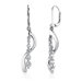 Trendy Classic: Sterling Silver Designer Inspired Journey Style Lever back Earrings with Cubic Zirconia
